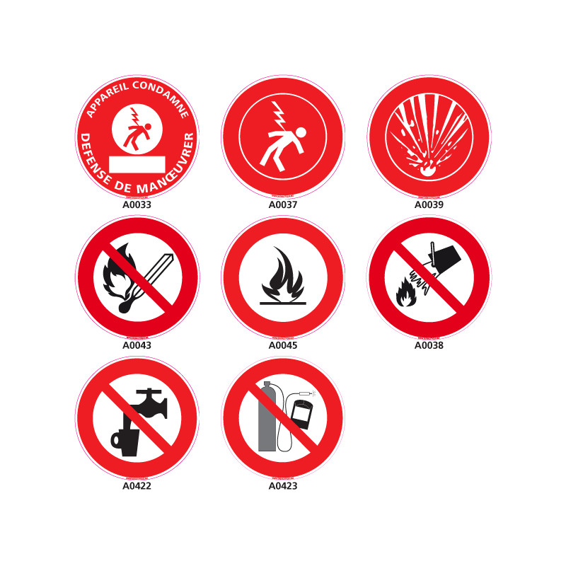 Panneau et Pictogramme Signalisation securite et prevention incendie