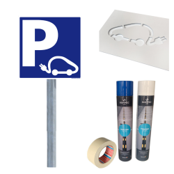 Kit Panneau Pochoir Parking Voiture électrique