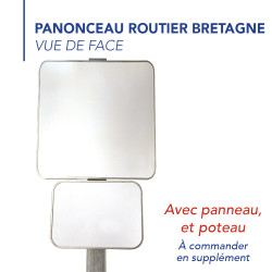 Panonceau Routier Galva Ecolign Type M11d - associé au panneau C ou CE - vue de face