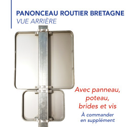 Panonceau Routier Galva Ecolign Type M11d - associé au panneau C ou CE - vue arrière