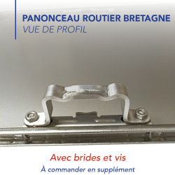 Panonceau Routier Galva Ecolign Type M11d - vue de profil avec brides de fixations
