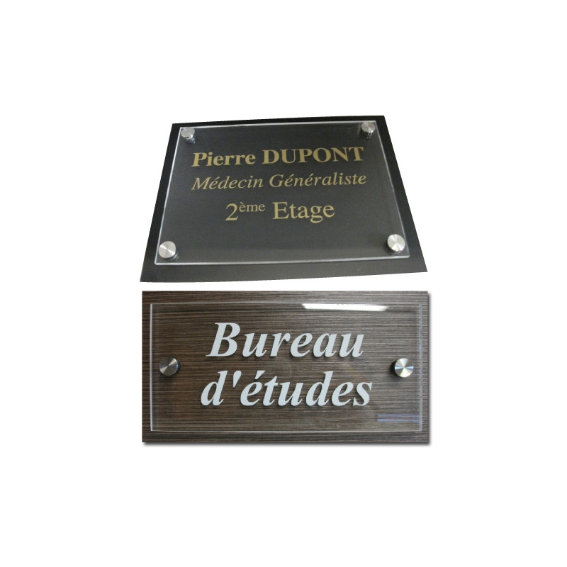 PLEXIGLASS SUR FOND DE COULEUR (WNOIRBL10) 210 x 100 mm Fond GRIS FONCE texte BLANC PLEXIGLASS SUR FOND DE COULEUR (WNOIRBL10) 210 x 100 mm Fond GRIS FONCE texte BLANC