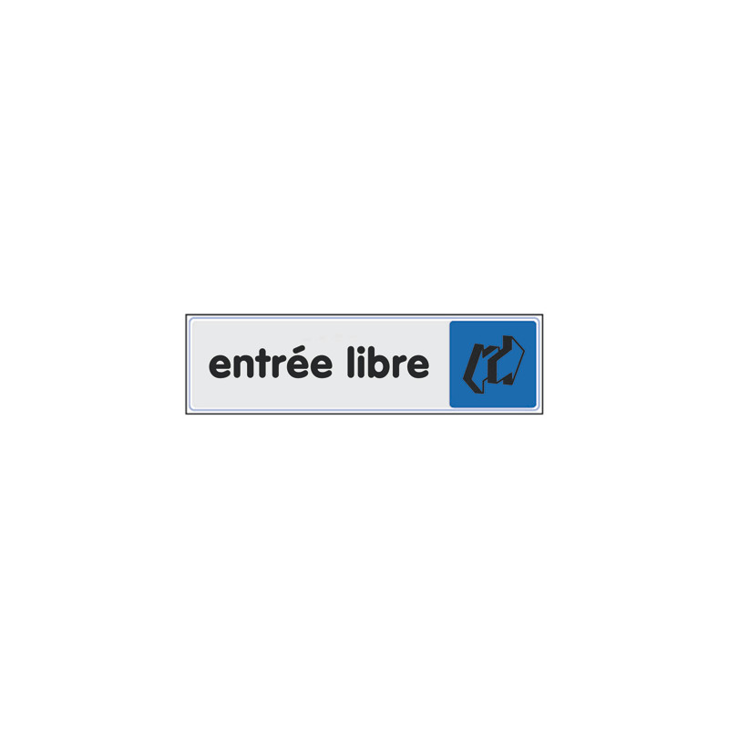 PLAQUE PLEXIGLASS ENTREE LIBRE (W40332924) A l'unité