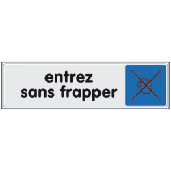 Plexiglass classique entrez sans frapper (2948) A l'unité