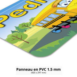 Détails panneau Pedibus en PVC 1.5mm