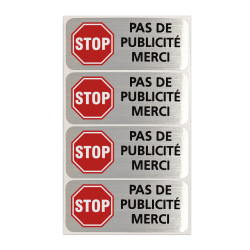 Etiquettes stop pas de publicité