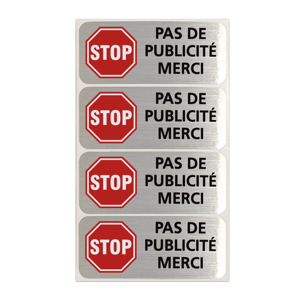 Etiquettes stop pas de publicité Etiquettes stop pas de publicité