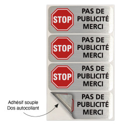 Adhésif Stop pas de publicité autocollant