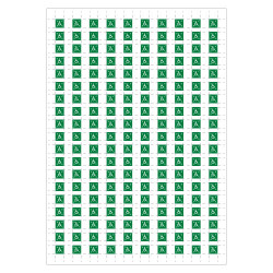 PLANCHE A4 DE 190 PICTOS ADHESIFS DE 10 X 10 MM POUR PLAN D'EVACUATION (B0440)