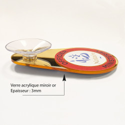 macaron notaire acrylique doré
