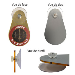 plaque ventouse insigne avocat
