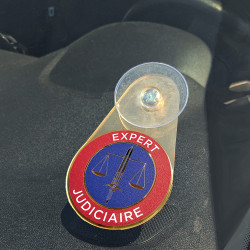 Plaque pare brise expert judiciaire