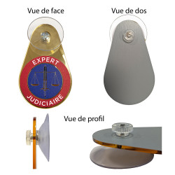 plaque ventouse insigne expert judiciaire