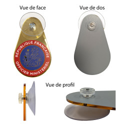 plaque ventouse insigne huissier de justice