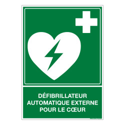 PANNEAU DEFIBRILLATEUR EXTERNE POUR LE COEUR (B0441)