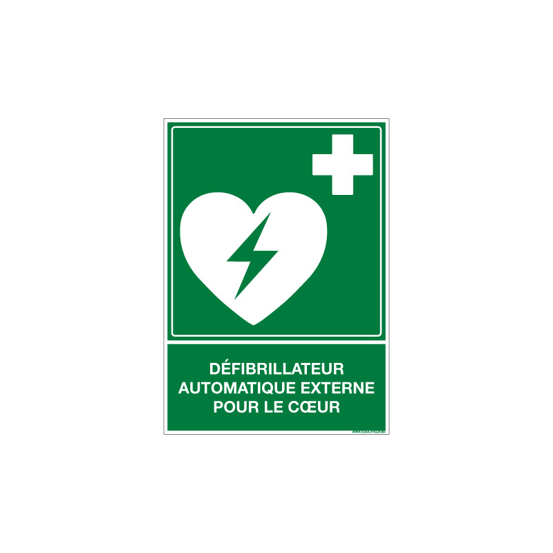 PANNEAU DEFIBRILLATEUR EXTERNE POUR LE COEUR (B0441)