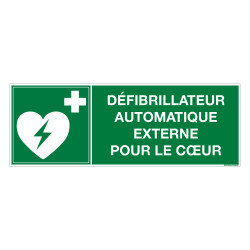 PANNEAU DEFIBRILLATEUR EXTERNE POUR LE COEUR (B0442)