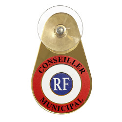 Insigne officiel tricolore Conseiller Municipal