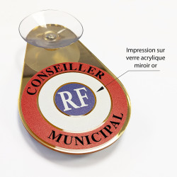 Cocarde républicaine pare-brise