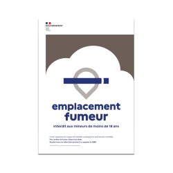 Panneau Emplacement fumeur...