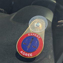 Plaque pare brise expert agréé