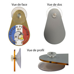 plaque ventouse insigne sapeur pompier