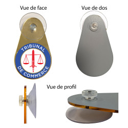 plaque ventouse insigne tribunal de commerce