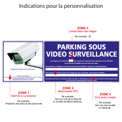 PARKING SOUS VIDEO SURVEILLANCE personnalisé (G0850)