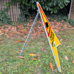 Signalisation temporaire danger chasse en cours sur pied