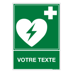 PANNEAU DEFIBRILLATEUR PERSONNALISABLE (B0444-PERSO)