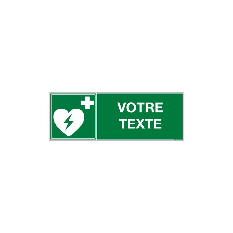 PANNEAU DEFIBRILLATEUR A PERSONNALISER (B0445-PERSO)