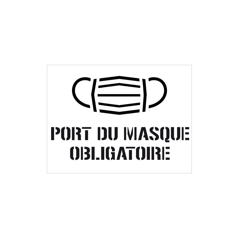 POCHOIR PVC PORT DU MASQUE OBLIGATOIRE (W1067)