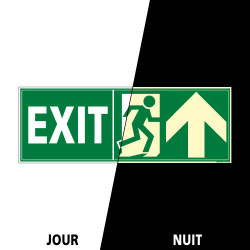 PANNEAU EXIT VERS LE HAUT PHOTOLUMINESCENT (B0452-PHO)