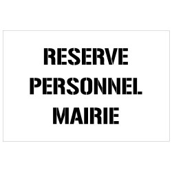 POCHOIR RESERVE PERSONNEL MAIRIE (W1053)