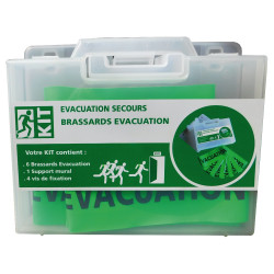 KIT BRASSARDS EVACUATION avec vis de fixation (WMALEVAC)