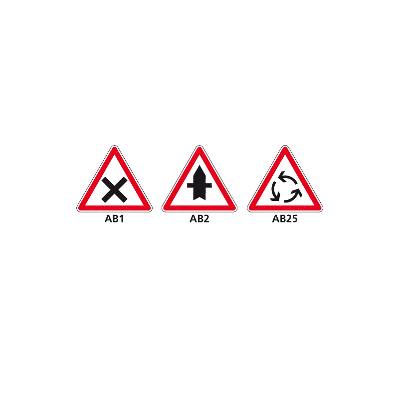 Panneau routier Signaux d'intersection et de priorité - Type AB