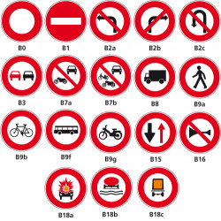 Panneau Routier - Signaux d'interdiction - Type B