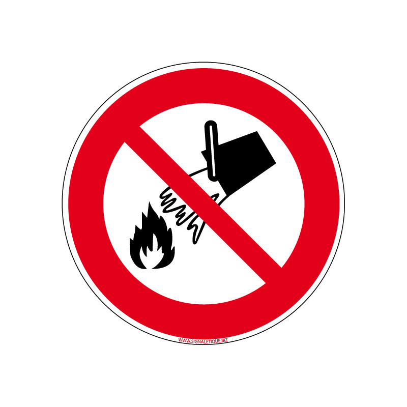 Panneau Incendie Defense d'eteindre avec de l'eau(A0038) Panneau Incendie Defense d'eteindre avec de l'eau(A0038)