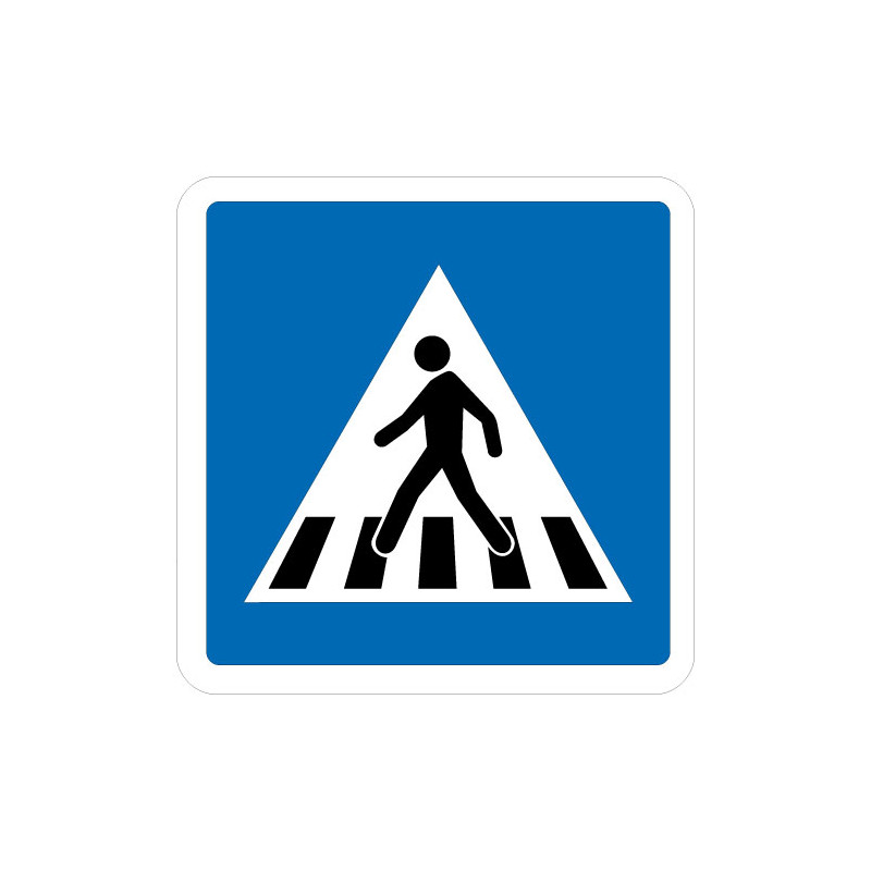 Panneau routier ECOLIGN - PASSAGE PIETONS (C20a)