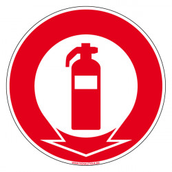 Panneau Incendie EXTINCTEUR ICI (A0040)