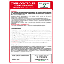 Panneau ZONE CONTROLEE (A0332)