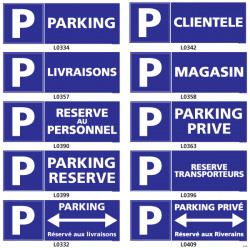 Panneau de signalisation parking