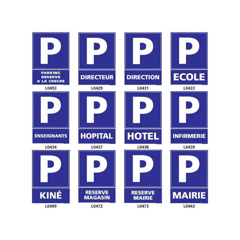 Panneau de signalisation parking