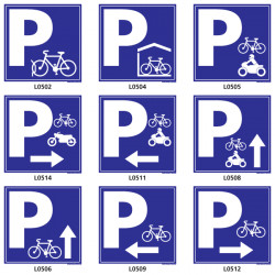 Panneaux parking vélo et moto