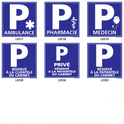 Panneau parking spécial médical