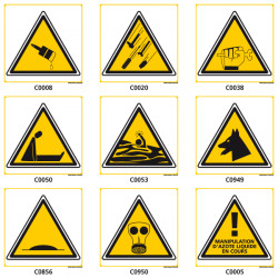 Panneaux de DANGER et d'AVERTISSEMENT