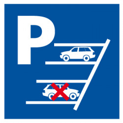 Panneau de signalisation PARKING, SE GARER EN MARCHE ARRIERE (L0570)