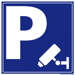 Pictogramme de signalisation PARKING SOUS VIDEOSURVEILLANCE (L0589)