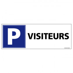 Panneau de signalisation parking VISITEURS (L0591)