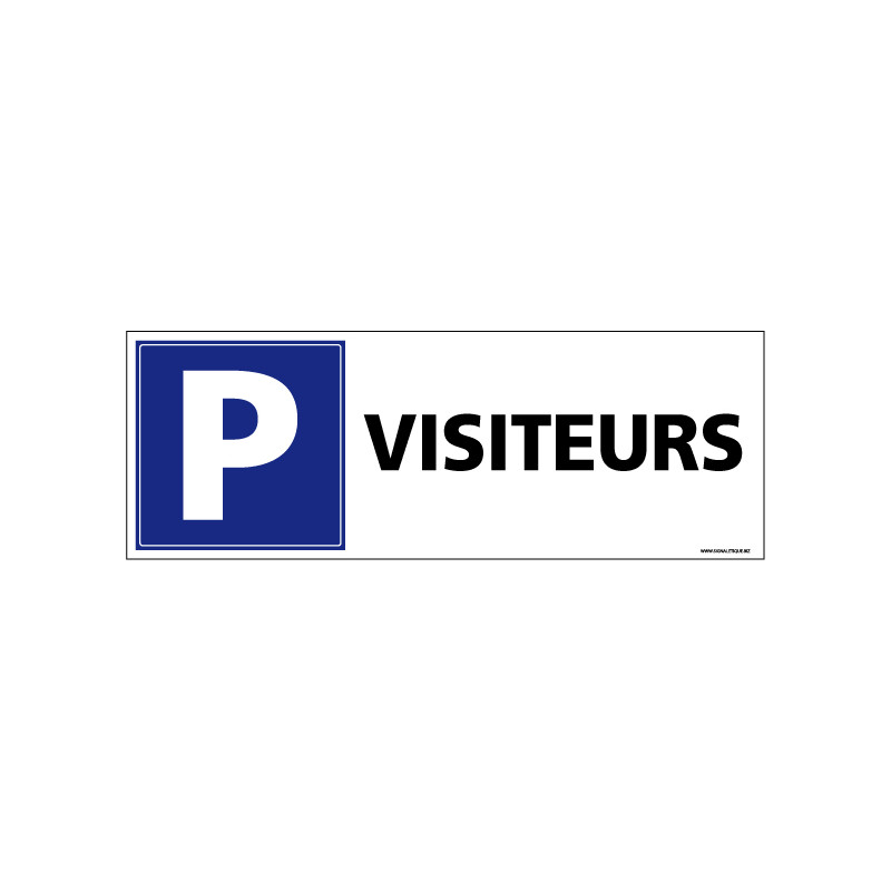 Panneau de signalisation parking VISITEURS (L0591)